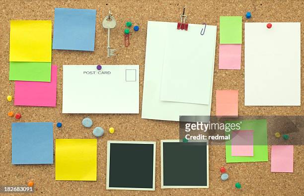 note board - bulletin board border stock pictures, royalty-free photos & images
