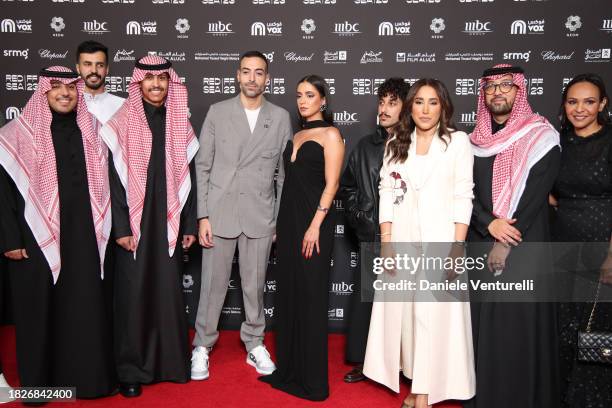 Almotaz Aljefri, guest, Yazeed Almajyul, Ceo of the Red Sea International Film Festival Mohammed Al Turki, Adwa Bader, Meshal Aljaser, Chairwoman of...