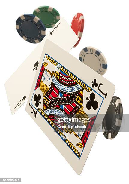 black jack - face card stockfoto's en -beelden