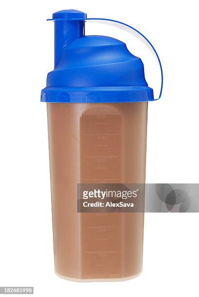 protein drink - full body isolated bildbanksfoton och bilder