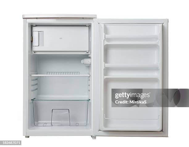 weite und leer - open fridge stock-fotos und bilder