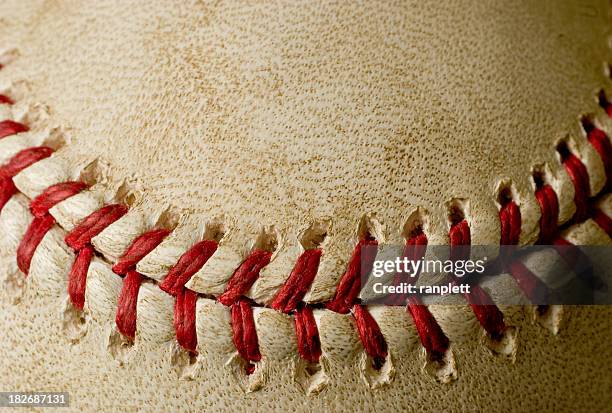 sorriso di baseball - cucitura foto e immagini stock