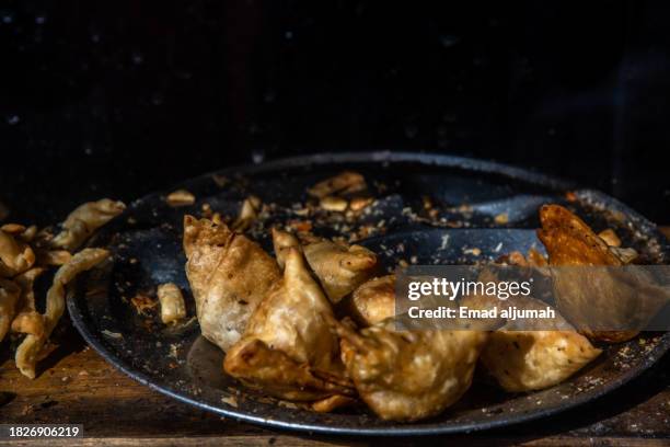 samosa, tradition nepali street food. jumla bazar, nepal - samosa stock pictures, royalty-free photos & images