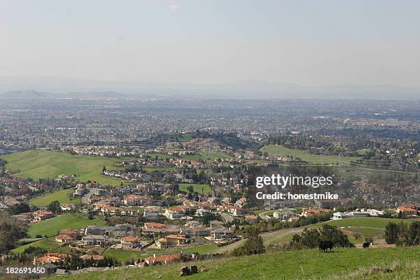 view of the bay area from mission peak, fremont - fremont california 個照片及圖片檔