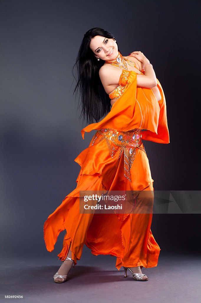 Beautiful girl dancer of Arabic dance