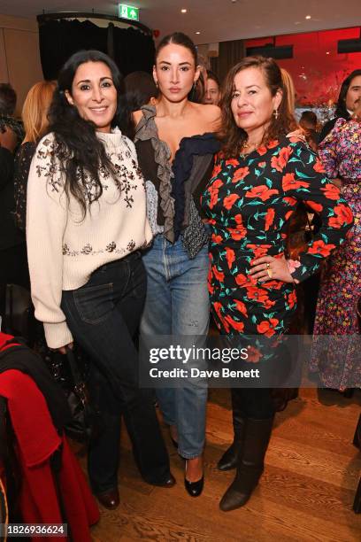 Serena Rees, Cora Corré and Jade Jagger attend The Evening Standard Columnists' Lunch hosted by Editor-in-Chief Dylan Jones at LPM Restaurant & Bar...