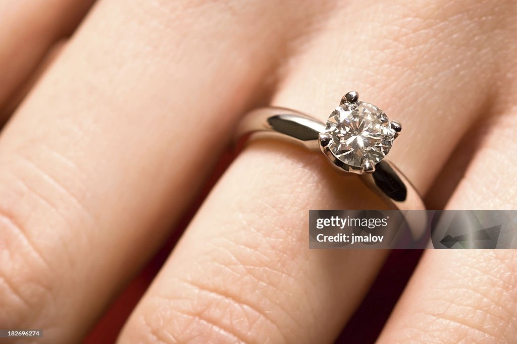 Hand With Diamond Ring High-Res Stock Photo - Getty Images