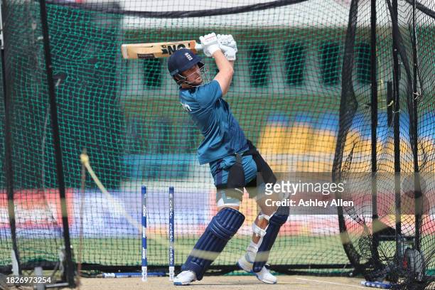 Will Jacks of England bats during a Nets and Training session ahead of the first ODI during CG United One Day International series at Sir Vivian...