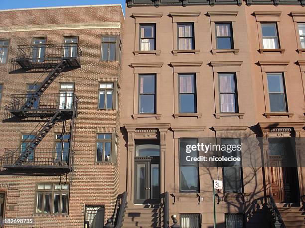 brooklyn apartments - brooklyn brownstone stock pictures, royalty-free photos & images