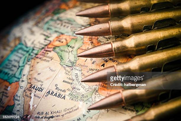 middle east conflict - iran map stock pictures, royalty-free photos & images
