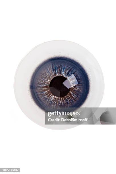 single blue eyeball - iris 個照片及圖片檔