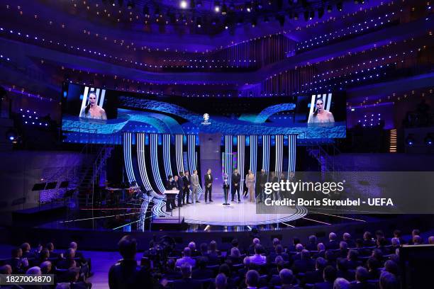 General view inside the auditorium during the UEFA EURO 2024 Final Tournament Draw at Elbphilharmonie on December 02, 2023 in Hamburg, Germany.