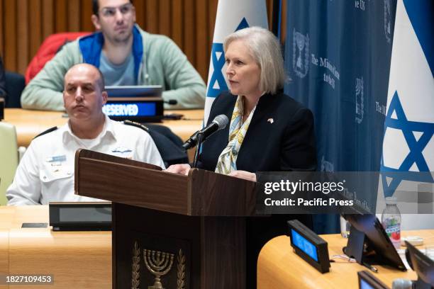 Kirsten Gillibrand speaks during special event to address sexual violence during Hamas terror attack on October 7 held at UN Headquarters. During the...