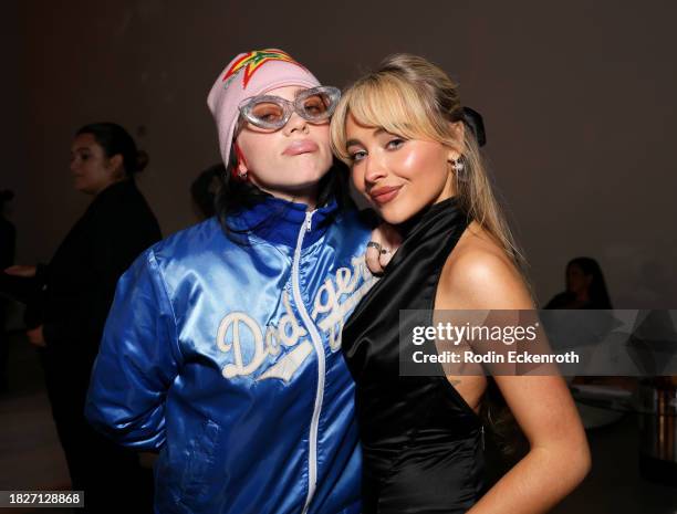 Billie Eilish and Sabrina Carpenter attend Variety's Hitmakers presented by Sony Audio on December 02, 2023 in Hollywood, California.