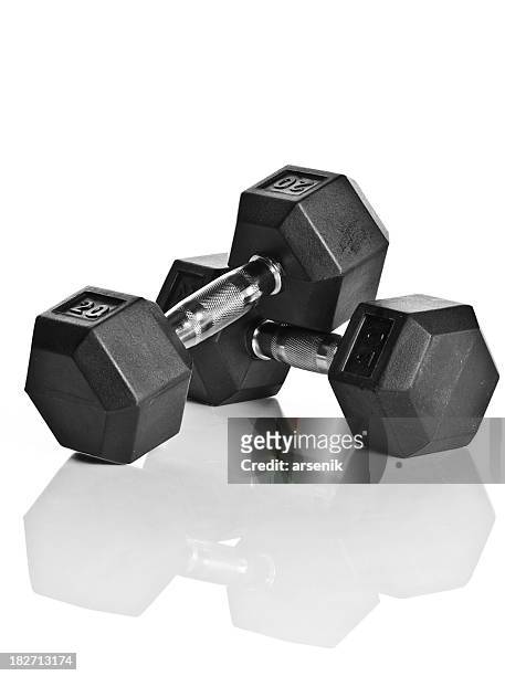 dumbells - dumbells isolated stock pictures, royalty-free photos & images