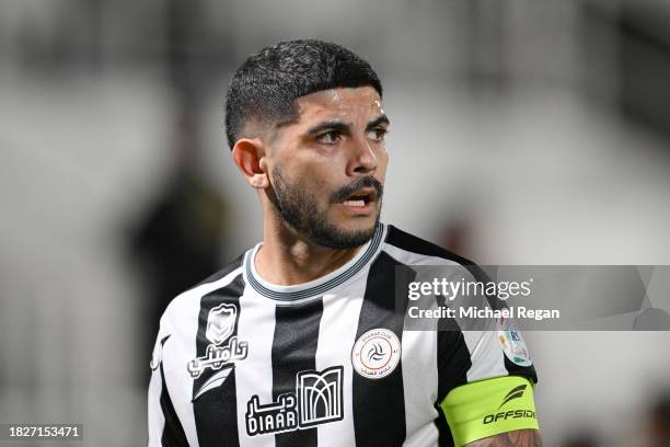 Ever Benega of Al-Shabab looks on during the Saudi Pro League match between Al-Shabab and Al-Taawoun at Al-Shabab Club Stadium on December 02, 2023...