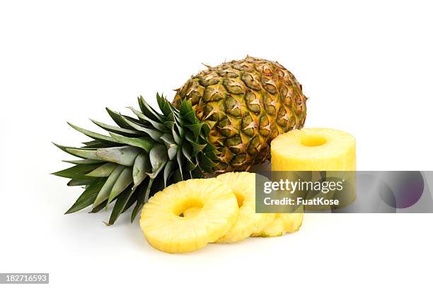 fresh slice pineapple - pineapple stockfoto's en -beelden