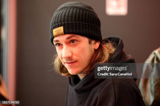 Dani Faiv attends the Serie A TIM match between AC Milan and Frosinone Calcio at Stadio Giuseppe Meazza on December 02, 2023 in Milan, Italy.