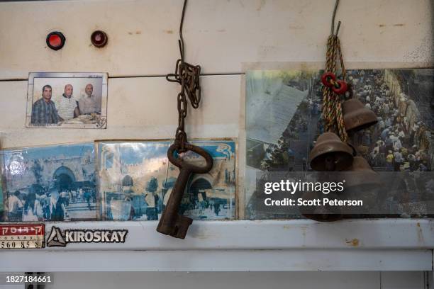 The two rusted keys of the house that once belonged in West Jerusalem to the uncle and grandfather of Palestinian Waseem Hijazi, until Israeli...