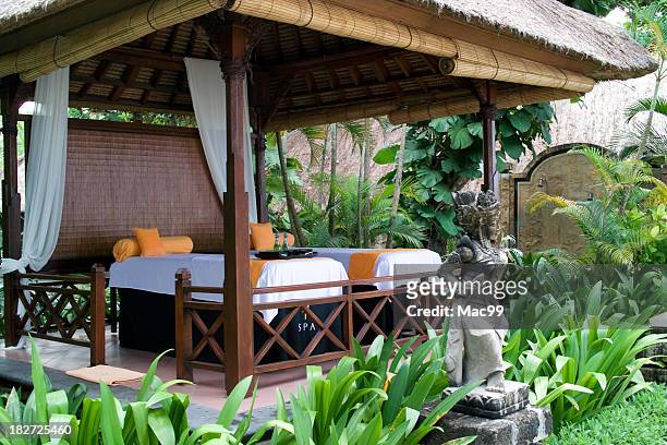 massage pavilion - bali spa stock pictures, royalty-free photos & images