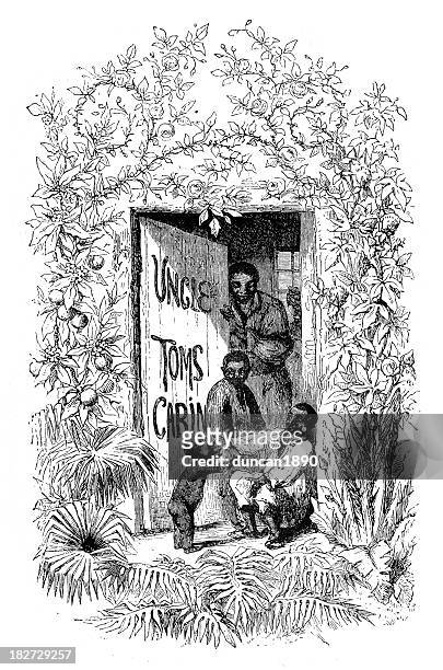 uncle tom's cabin - afro caribbean and american stock illustrations
