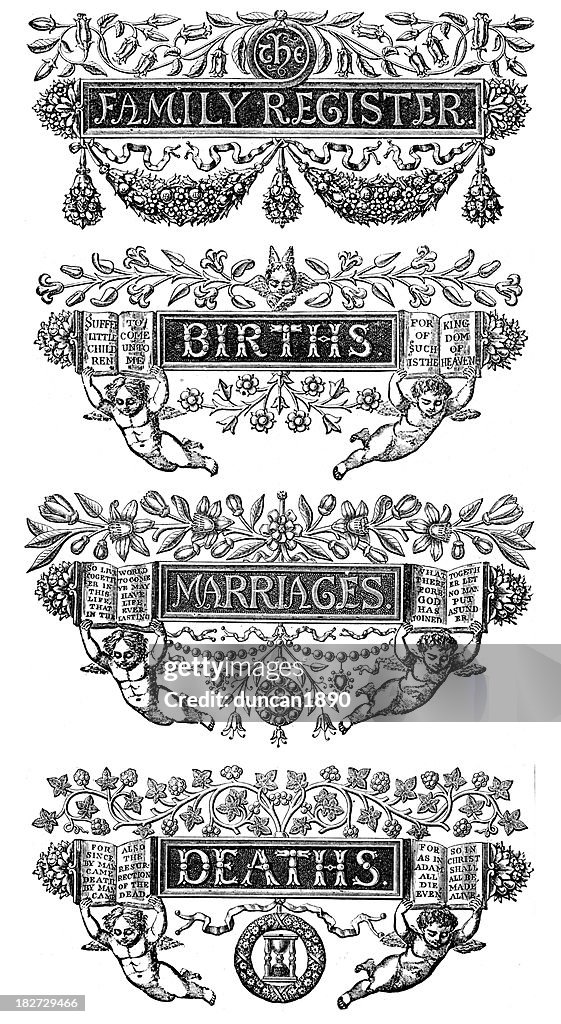 Genealogy Design Elements High-Res Vector Graphic - Getty Images