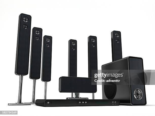 sistema home theater set - home cinema foto e immagini stock
