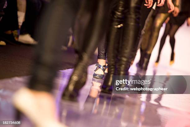 catwalk - fashion runway model stock pictures, royalty-free photos & images