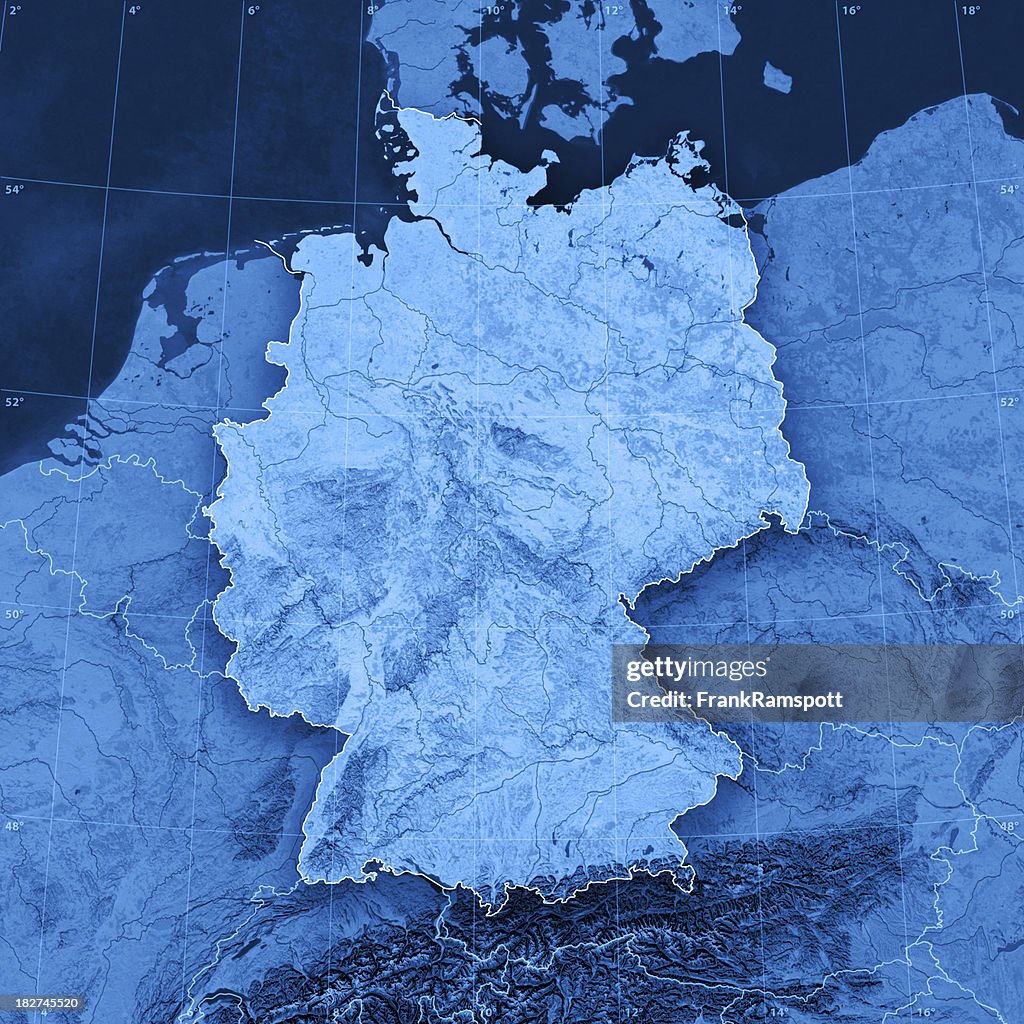 Germany Topographic Map