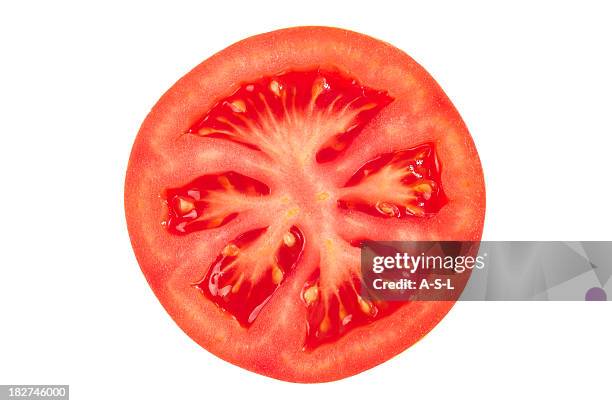 tomato slice - tomaten stockfoto's en -beelden