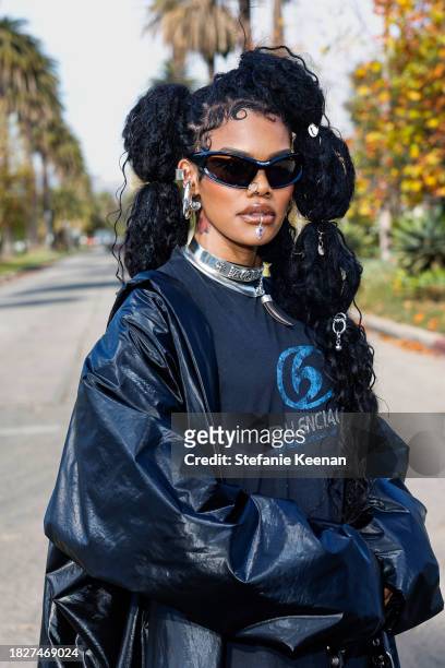 Teyana Taylor attends the Balenciaga Fall 24 Show on December 02, 2023 in Los Angeles, California.