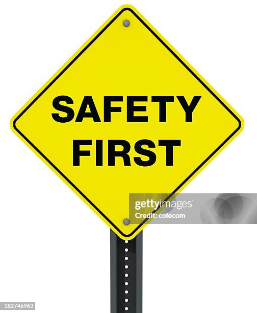safety first sign - safety first stock pictures, royalty-free photos & images