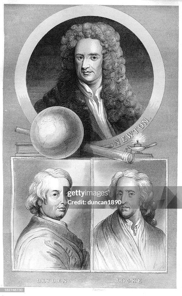 Isaac Newton, John Dryden and Locke