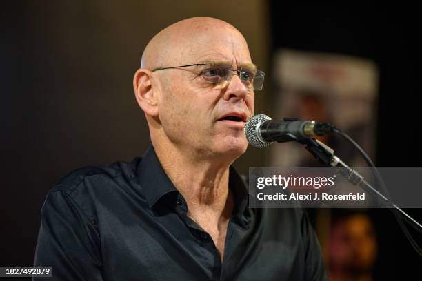 Major General Noam Tibon speaks during a rally calling for the remaining hostages to be released a day after the temporary truce ended outside The...