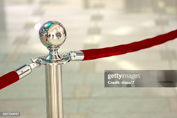 chrome stanchion post - red rope stock pictures, royalty-free photos & images