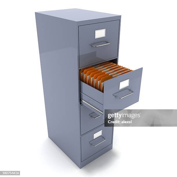 filing cabinet - 3d map stockfoto's en -beelden