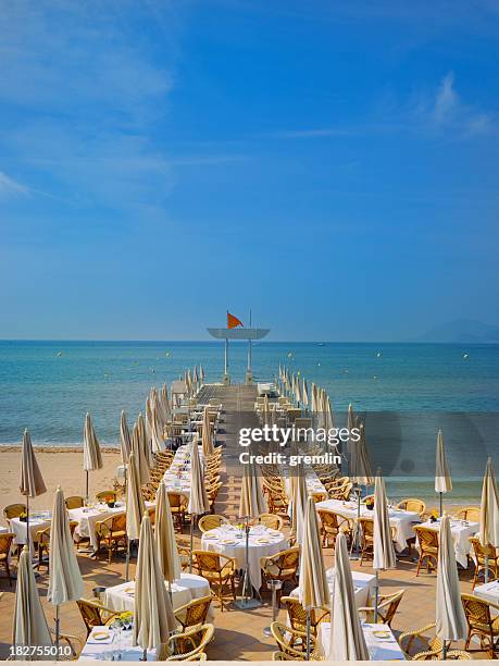 french riviera - cannes restaurant stock pictures, royalty-free photos & images