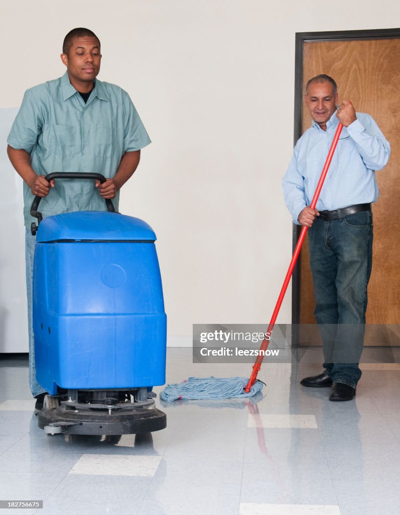 Men Cleaning an Office - Janitorial Services Series