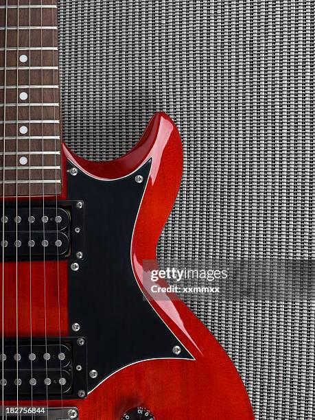 red guitar - classic rock stock pictures, royalty-free photos & images