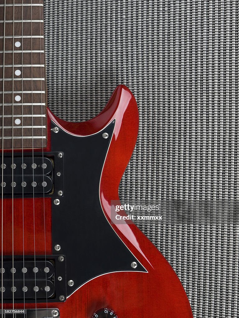 Guitarra vermelho