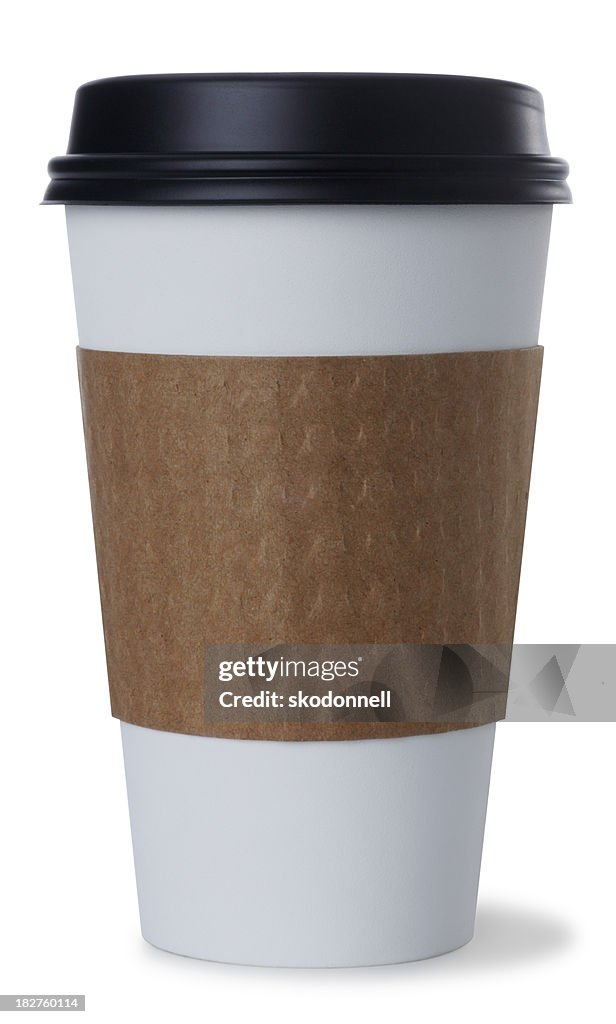 Descartável xícara de café em branco