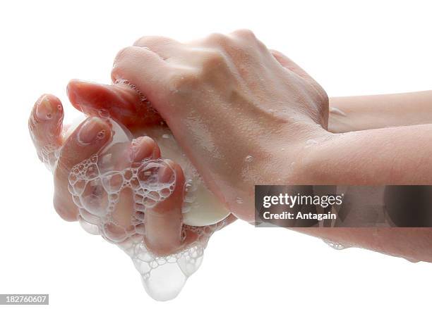 washing hands - bar of soap stock pictures, royalty-free photos & images