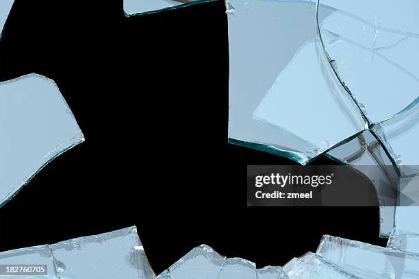 shattered glass - broken window stock pictures, royalty-free photos & images