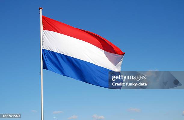 flag of the netherlands - nederland stockfoto's en -beelden