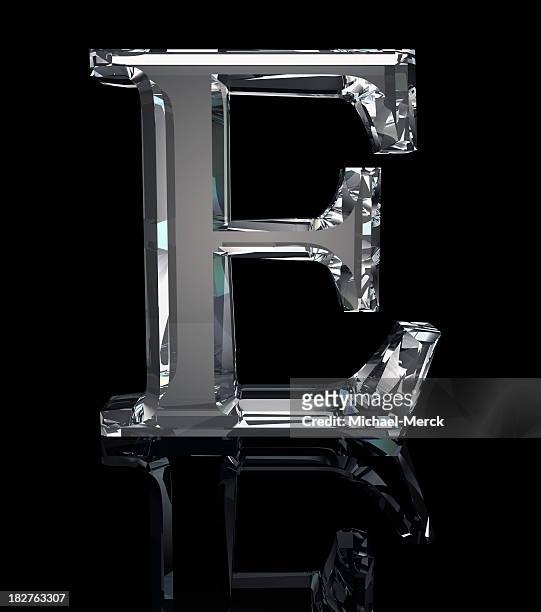 crystal letter e - acrylic glass stock pictures, royalty-free photos & images