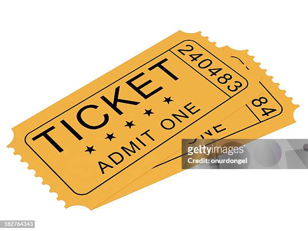 two cinema tickets - vintage ticket stock pictures, royalty-free photos & images