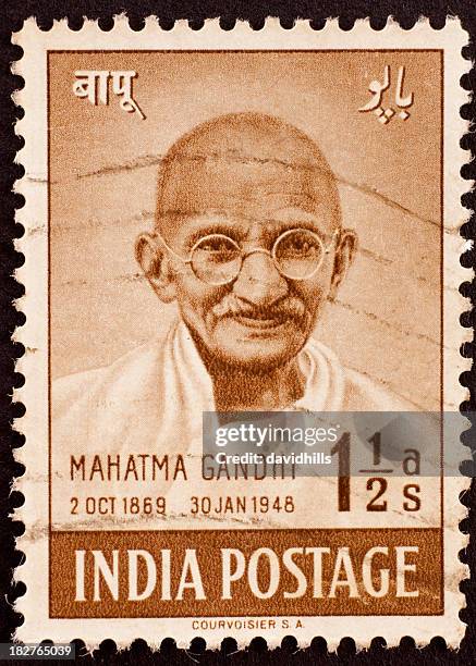 indian postage stamp of gandhi - mahatma gandhi stock pictures, royalty-free photos & images