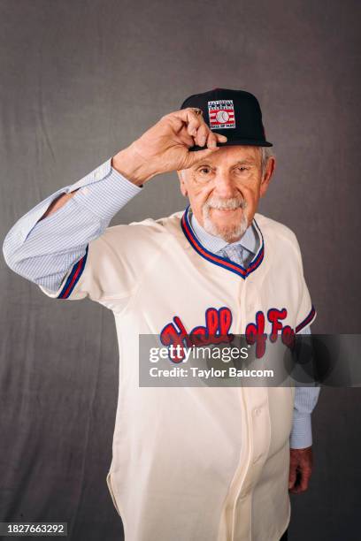 Jim Leyland poses for a portrait after his Hall of Fame press conference at the 2023 MLB Winter Meetings at Gaylord Opryland Resort & Convention...
