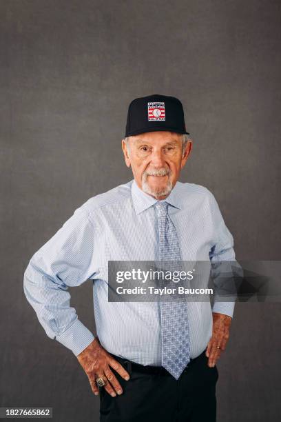 Jim Leyland poses for a portrait after his Hall of Fame press conference at the 2023 MLB Winter Meetings at Gaylord Opryland Resort & Convention...