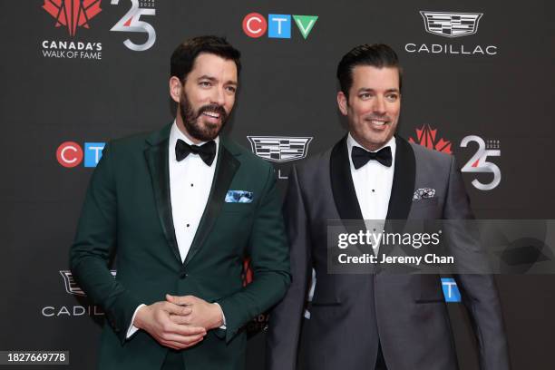 Co-Hosts Drew Scott and Jonathan Scott attend the Canada's Walk of Fame 25th Anniversary Celebration at Metro Toronto Convention Centre on December...